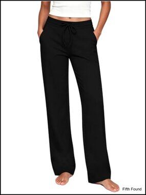 High Waist Yoga Pants with Pockets Loose Wide Leg Sweatpants